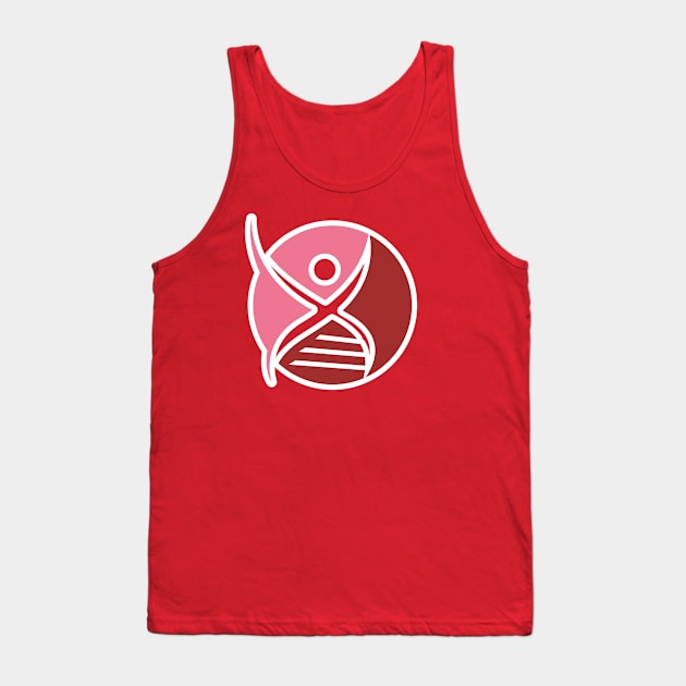 Human DNA and genetic sticker logo design. Emblem, Concept Design, Creative Symbol, Icon. Tank Top by AlviStudio